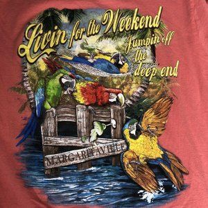 Margaritaville TShirt Med LIVING FOR THE WEEKEND